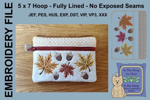 Autumn Leaf Zipper Bag Embroidery Review