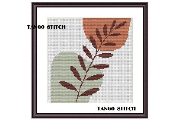 Modern Abstract Leaf Cross Stitch Design Review